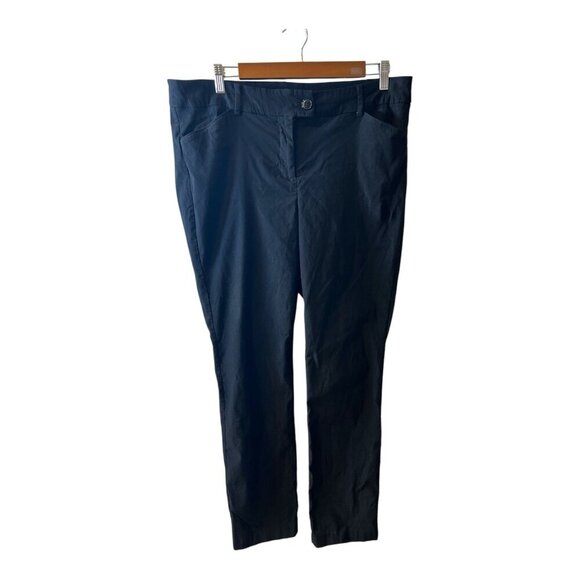 Lane Bryant Women’s Plus Size 18 Pants Black Straight Leg Zipper Button Pockets - Picture 1 of 5